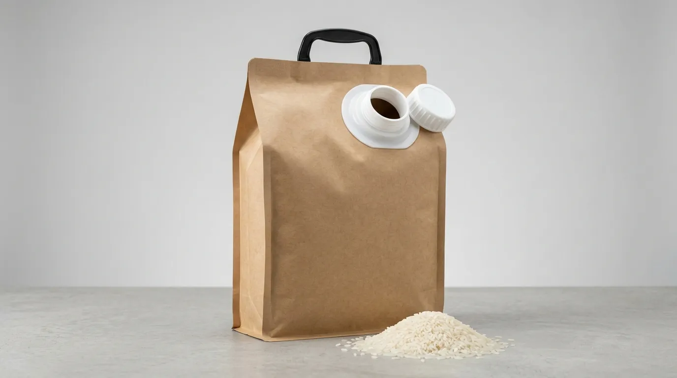 Large-Bore Pouch Spouts: Handles for Rice, Pet Food & Grain